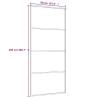 Sliding Door ESG Glass and Aluminium White 90x205 cm