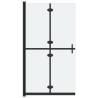 Foldable Walk-in Shower Wall - Frosted ESG Glass 80x190 cm