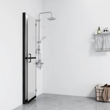 Foldable Walk-in Shower Wall - Frosted ESG Glass 80x190 cm