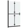 Foldable Walk-in Shower Wall - Frosted ESG Glass 80x190 cm