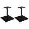 2 pcs Black Tempered Glass Speaker Stands - Durable & Stylish