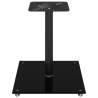 2 pcs Black Tempered Glass Speaker Stands - Durable & Stylish