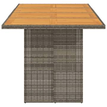 Garden Table with Acacia Wood Top Grey - 190x80 cm | HipoMarket