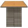 Garden Table with Acacia Wood Top Grey - 190x80 cm | HipoMarket