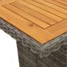 Garden Table with Acacia Wood Top Grey - 190x80 cm | HipoMarket