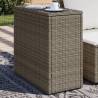 Garden Side Table with Glass Top Grey 58x27.5x55 cm Poly Rattan Colour grey Quantity in Package 1 Material pe rattan 