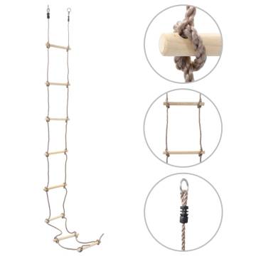 Kids Rope Ladder 290 cm Wood - Safe Climbing Fun!