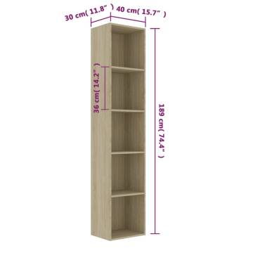 Book Cabinet Sonoma Oak - Modern Design | Hipomarket UK