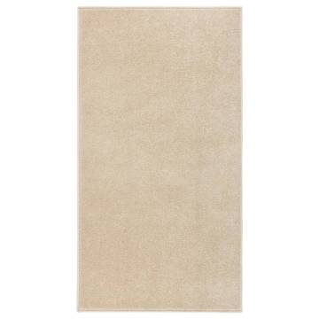 Beige Short Pile Rug 80x150 cm - Elegant Home Décor