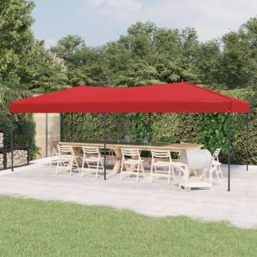 Red Folding Party Tent 3x6m - Perfect for Outdoor Events