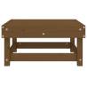 Garden Footstool - Honey Brown Solid Pine Wood | HipoMarket