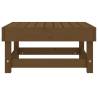 Garden Footstool - Honey Brown Solid Pine Wood | HipoMarket