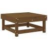 Garden Footstool - Honey Brown Solid Pine Wood | HipoMarket