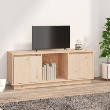 Trendy Solid Pine TV Cabinet - 110.5x35x44 cm