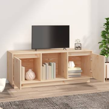 Trendy Solid Pine TV Cabinet - 110.5x35x44 cm