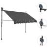 Manual Retractable Awning with LED - 300 cm Anthracite