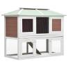 Animal Rabbit Cage Double Floor Brown Wood Colour brown 