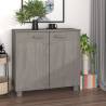 Sideboard HAMAR Light Grey 85x35x80 cm Solid Wood Pine Colour light grey Quantity in Package 1 