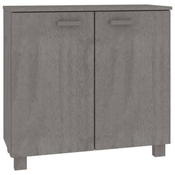 Sideboard HAMAR Light Grey - Solid Pine Wood 85x35x80 cm