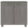 Sideboard HAMAR Light Grey - Solid Pine Wood 85x35x80 cm