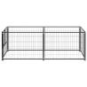 Durable Black Dog Kennel 200x100x70 cm - Steel Construction