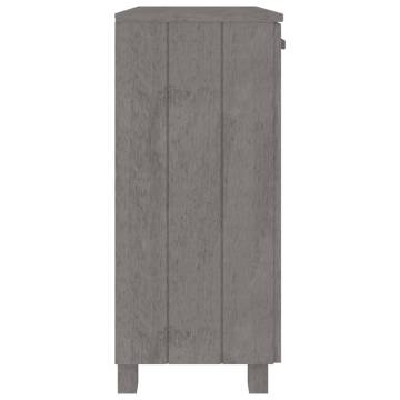 Sideboard HAMAR Light Grey - Solid Pine Wood 85x35x80 cm