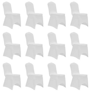 Stretch White Chair Covers (12 pcs) for Every Event