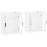 Wall Mounted Cabinets 2 pcs High Gloss White - Hipomarket