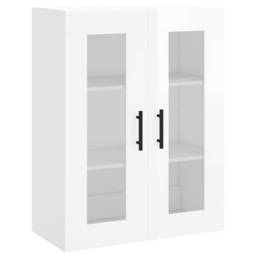 Wall Mounted Cabinets 2 pcs High Gloss White - Hipomarket