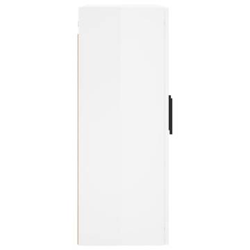 Wall Mounted Cabinets 2 pcs High Gloss White - Hipomarket