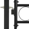 Double Arched Top Steel Fence Gate - 400x125 cm Black