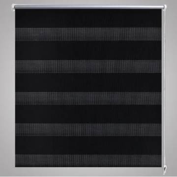 Zebra Blind 80x150 cm Black - Modern Roller Blinds for Home