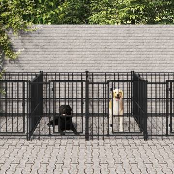 Outdoor Dog Kennel Steel 18.77 m² - Safe & Secure Play Area