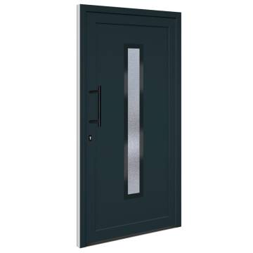 Front Door Anthracite 108x208 cm PVC - Durable & Secure Entryway