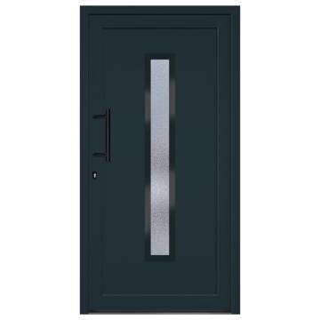 Front Door Anthracite 108x208 cm PVC - Durable & Secure Entryway