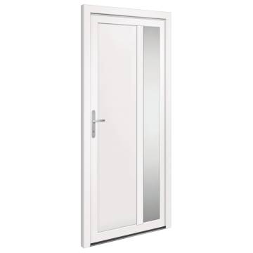 Front Door White 98x208 cm PVC - Durable & Secure Design