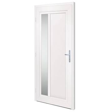 Front Door White 98x208 cm PVC - Durable & Secure Design