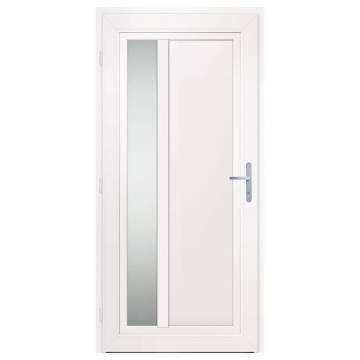 Front Door White 98x208 cm PVC - Durable & Secure Design