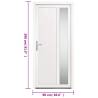 Front Door White 98x208 cm PVC - Durable & Secure Design