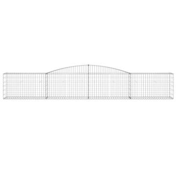 Arched Gabion Baskets - 20 pcs Galvanised Iron for Garden Use