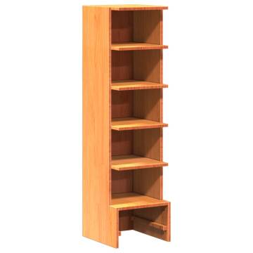 Elegant Wax Brown Shoe Cabinet - Solid Pine Wood | Hipo Market