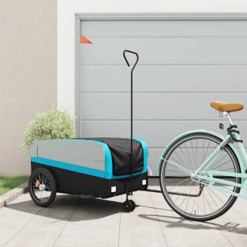 Durable Black and Blue Bike Trailer - 45 kg Capacity