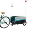 Durable Black and Blue Bike Trailer - 45 kg Capacity