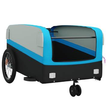 Durable Black and Blue Bike Trailer - 45 kg Capacity