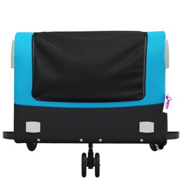 Durable Black and Blue Bike Trailer - 45 kg Capacity