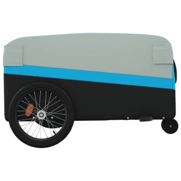 Durable Black and Blue Bike Trailer - 45 kg Capacity