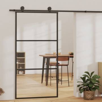 Sliding Door ESG Glass & Aluminium 102x205 cm - Black