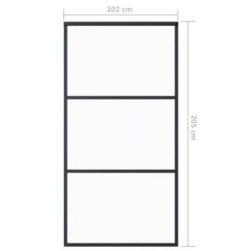 Sliding Door ESG Glass & Aluminium 102x205 cm - Black