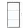 Sliding Door ESG Glass & Aluminium 102x205 cm - Black