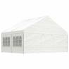 Gazebo with Roof White 4.46x5.88x3.75 m Polyethylene Size 4.46 x 5.88 x 3.75 m 